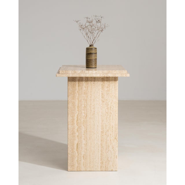 1970s Travertine Pedestal For Sale - Image 9 of 12