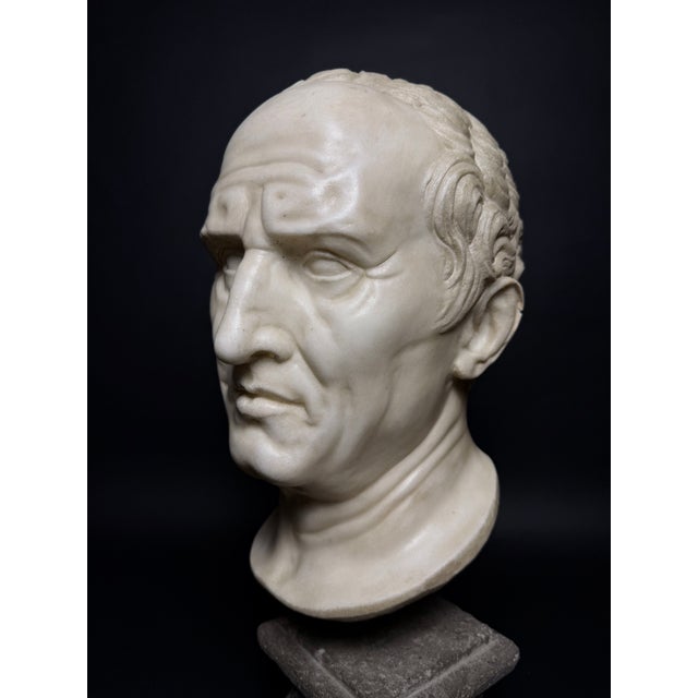 White Head of Marcus Tullius Cicero, Late 18th Century, Marble For Sale - Image 8 of 18