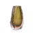 Yellow Dusty Olive Crystalized Glass Vase- Tall For Sale - Image 8 of 11