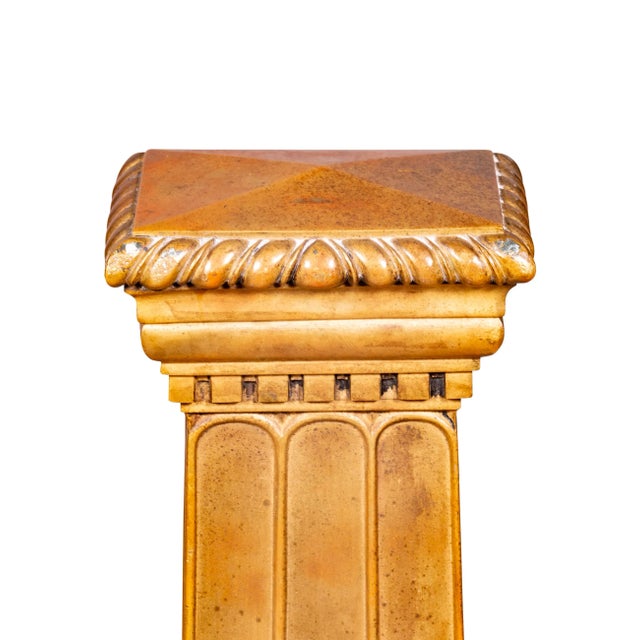 Pair of Large and Impressive Arts and Crafts Gilt Bronze Andirons For Sale - Image 9 of 10