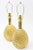This stunning vintage RARE pair of Italian 1970's ceramic studded lamps in the form of a semi pineapple have gold...