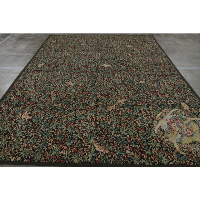 Handwoven in wool, this 9x12 contemporary rug by Rug & Kilim is inspired by antique Tudor rugs, flatweaves and...