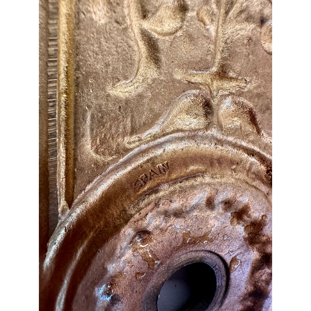 Baroque Spanish Revival Solid Brass Entry Hardware Set – Penn Spain, Ornate Vintage For Sale - Image 3 of 16