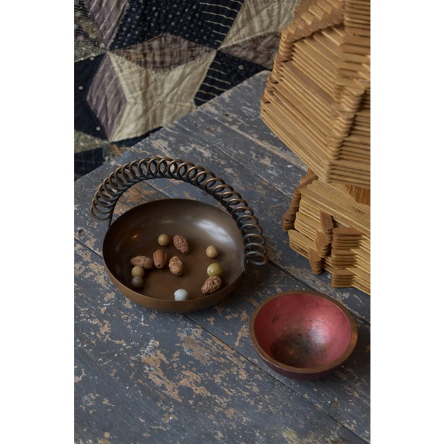 Mid-Century Modern Vintage Modernist Sculptural Hand Wrought Copper Vessel With Handle by Frank Rebajes, Circa 1940s-50s For Sale - Image 3 of 11