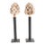 Antique Carved Wooden Architectural-Salvaged Artichoke Finials—A Pair For Sale