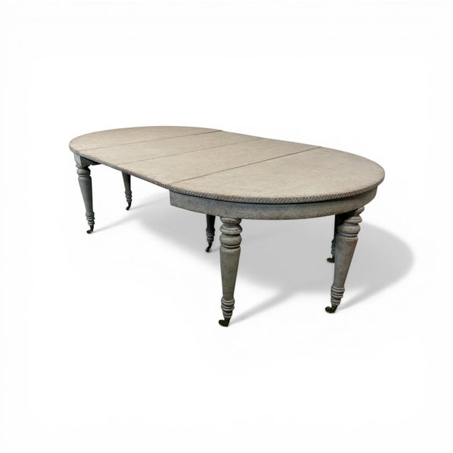 Gray Antique Swedish Extendable Dining Table For Sale - Image 8 of 13