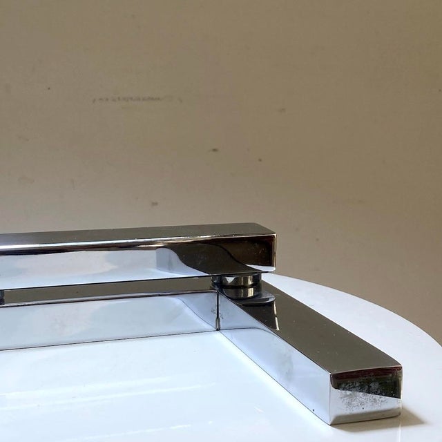 Silver Chrome and Acrylic Glass Lamp attributed to Franco Albini, Italy, 1970s For Sale - Image 8 of 13