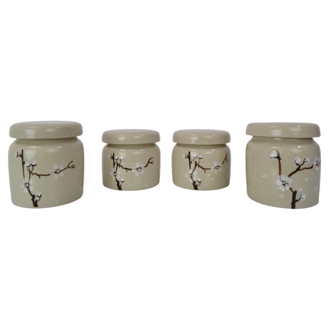 Ceramic Cans attributed to Ditmar Urbach, 1930s, Set of 4 For Sale