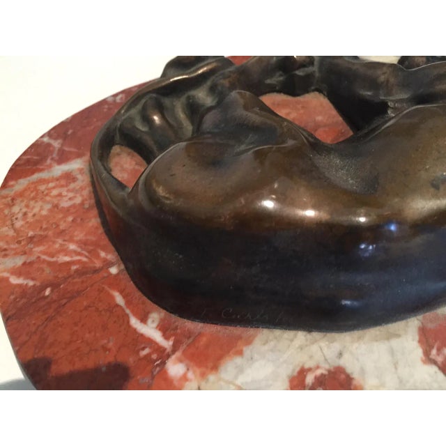 Early 20th Century Antique T. Curts Fec Carl Kauba Bronze Tiger on Marble Base For Sale - Image 5 of 7