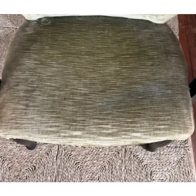 Mid Century Arm Chair in Velvet With Nail Heads For Sale - Image 10 of 11
