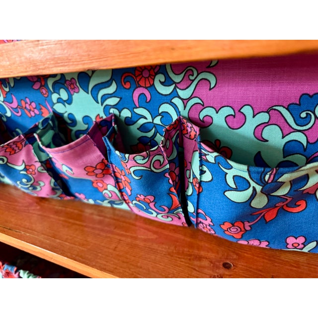 1970s One of a Kind Handmade Folding Sewing & Craft Cabinet Folk Art Organizer For Sale - Image 9 of 12