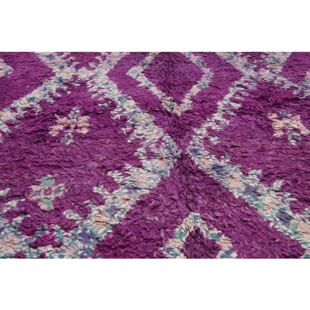 Late 20th Century Vintage Purple Beni M'Guild Moroccan Rug, 06'06 X 08'09 For Sale - Image 5 of 10