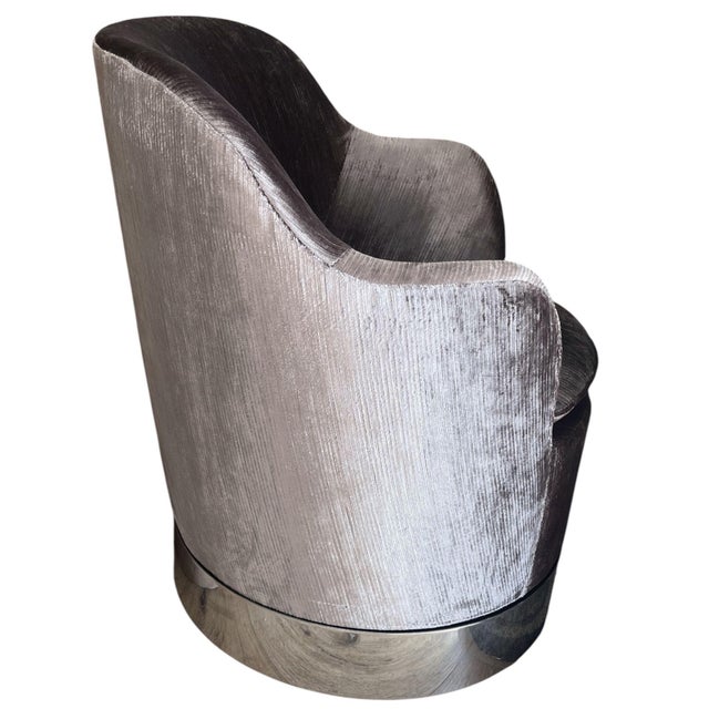 American Set of Four J. Robert Scott Swivel Barrel Lounge Chairs. u.s.a. Mid-20th Century For Sale - Image 3 of 9