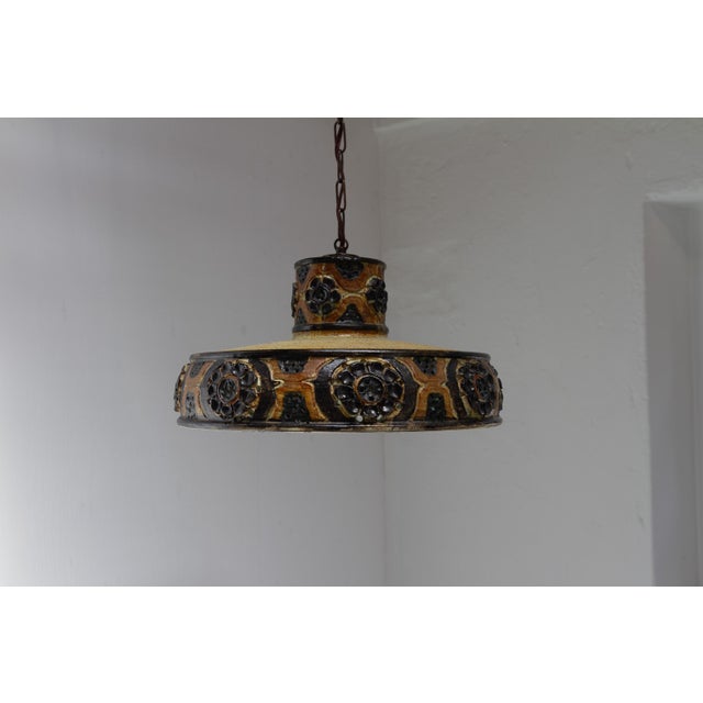 Ceramic Danish Stoneware Pendant Lamp by Jette Hellerøe, 1960s For Sale - Image 7 of 18