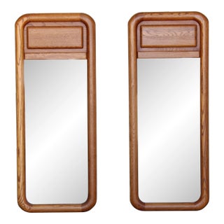 Pair of Mid Century Teak Wall Mirrors For Sale