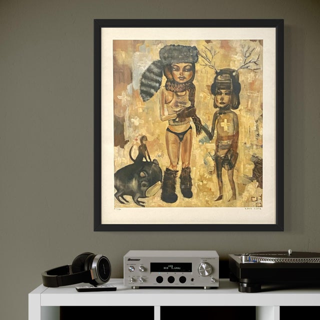 Pull My Scarf by artist David Choe is an example of one of his earlier artworks, dated 2007. This work depicts a girl...