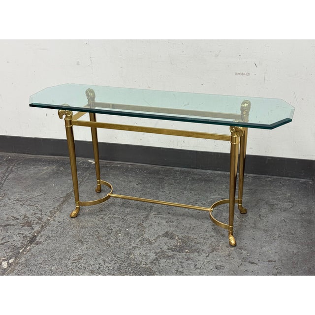 Design Plus Gallery presents the Connoisseur Collection Brass Console Table from Drexel Furniture. Manufactured circa...