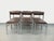 Mid-Century Modern Vintage Chairs in Chromed Metal and Brown Imitation Leather, 1970s, Set of 6 For Sale - Image 3 of 18