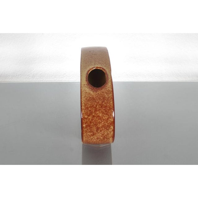 1960s Mid-Century Mottled Ceramic Vase by R. Rigon for Bertoncello, Italy, 1960s For Sale - Image 5 of 11