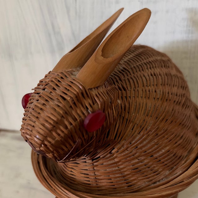 Vintage Wicker Rabbit For Sale - Image 9 of 9