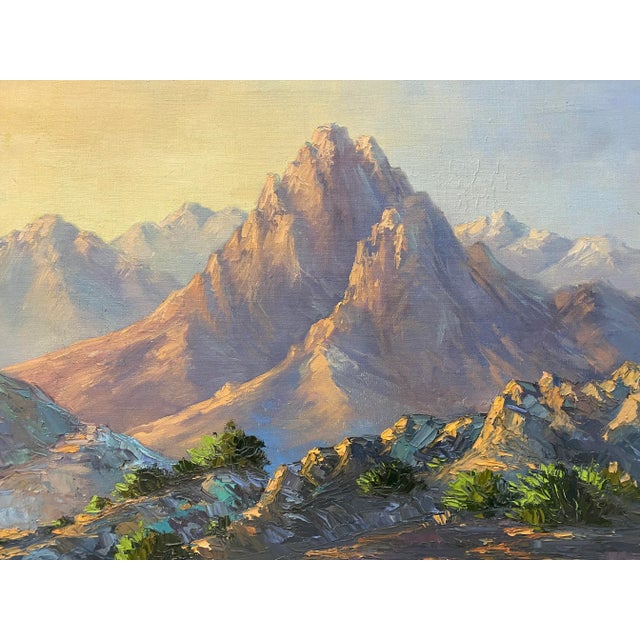 Mountain Landscape Original Oil Painting C.1940 Beautiful luminous mountain landscape oil painting Original oil on canvas...