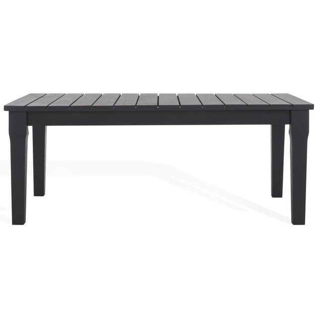 Martinique Wood Patio Coffee Table, Black For Sale - Image 9 of 9