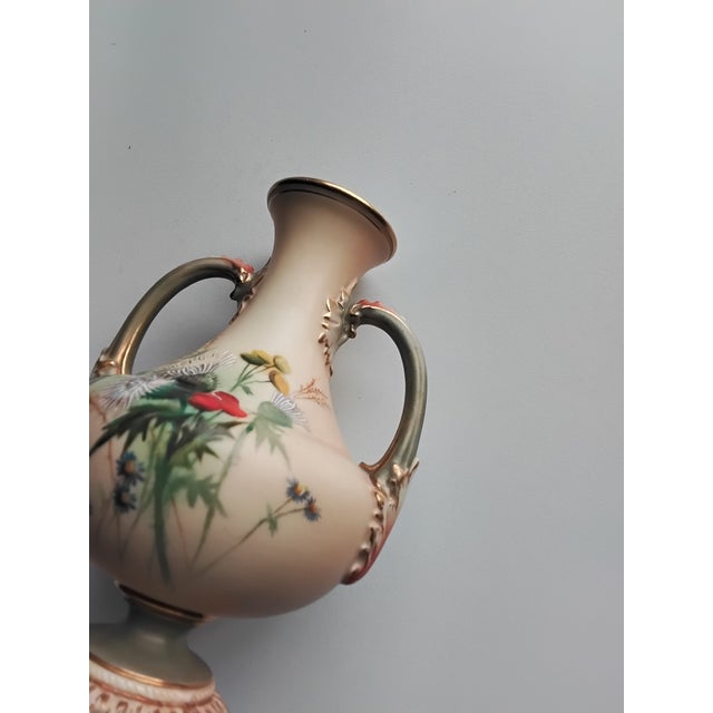 Ceramic Blush Ivory Small Vase by Royal Worcester, 1899 For Sale - Image 7 of 8