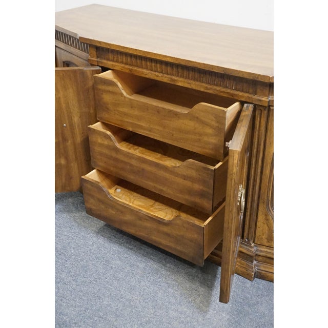 Wood Heritage Furniture Walnut Italian Mediterranean Style 59" Buffet For Sale - Image 7 of 12