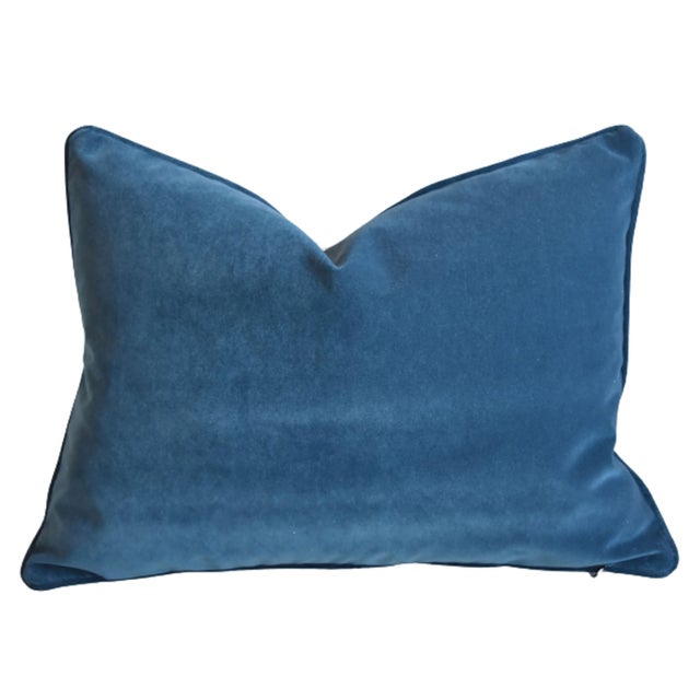 Early 21st Century Robert Allen Beachy Blue/White Coastal Nautical Feather/Down Pillow 24" X 18" For Sale - Image 5 of 6