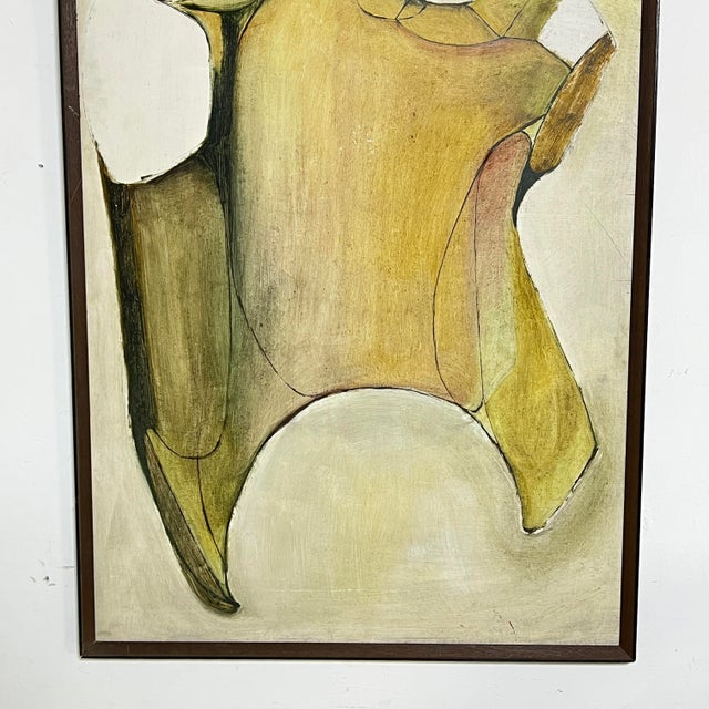 D. 1963 Abstract Figurative Painting Signed Zeitner For Sale - Image 4 of 6