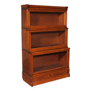 Waterfall Bookcase in Oak from Globe Wernicke For Sale