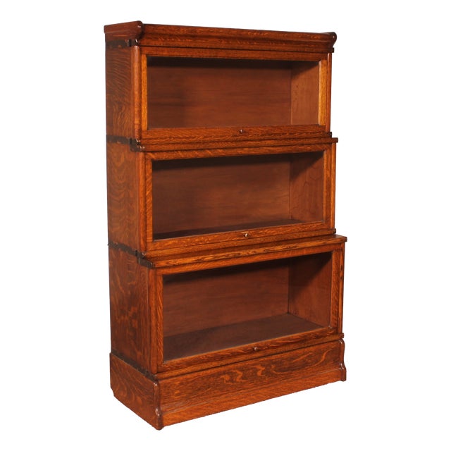Waterfall Bookcase in Oak from Globe Wernicke For Sale