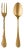 Mepra 2-Piece Serving Set (fork & Spoon), Oro For Sale