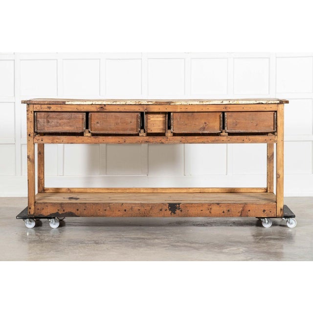 Georgian English Rustic Bleached Pine Dresser Base For Sale - Image 15 of 16