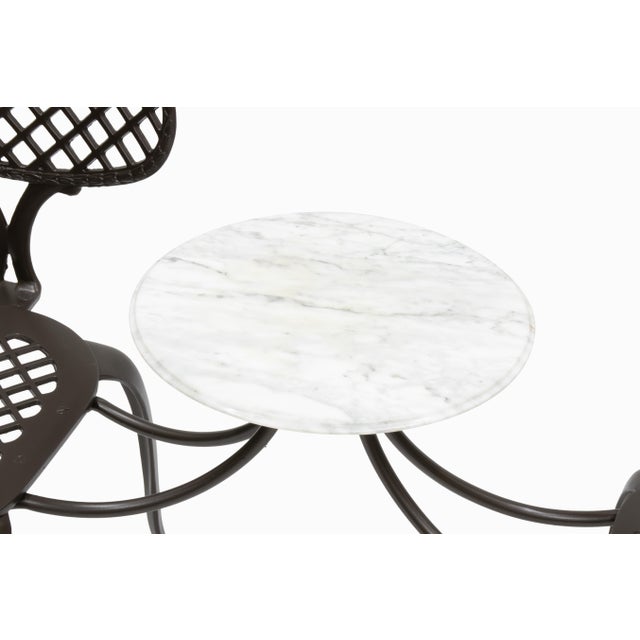 Thinline Vintage Tandem Patio Chair Set With Marble Table by Thinline For Sale - Image 4 of 8