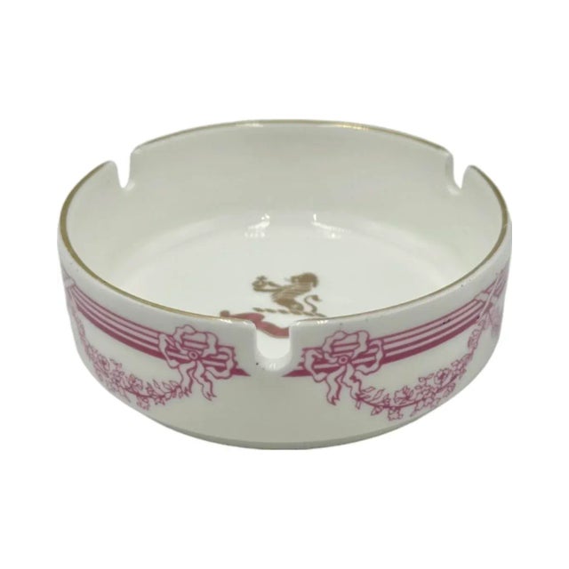 Royal Doulton Vintage 5-Star Hotel Ritz London Royal Doulton Ashtray Porcelain Dish Pink For Sale - Image 4 of 12
