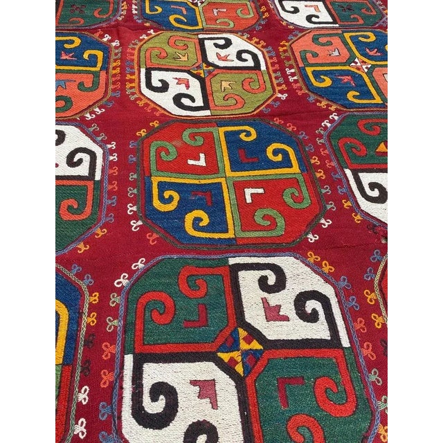 Antique Uzbek Woven and Embroidered Panel For Sale - Image 4 of 14