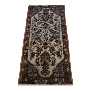 1970s Hand Knotted Door Mat, Entryway Rug, Bath Mat, Kitchen Decor, Small Rug, Turkish Rug - 1′5″ × 3′3″ For Sale