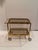 Brass Brass and Tinted Glass Midcentury Modern Barcart For Sale - Image 8 of 15