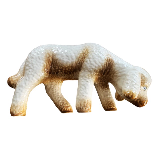 Large Ceramic Lamb or Sheep Figurine, 1960s For Sale