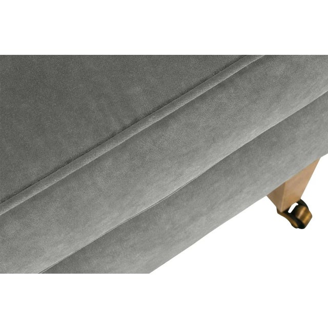 Alcott Ottoman, Seal Velvet For Sale - Image 6 of 8