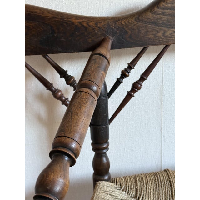 1920s Vintage Dutch Wicker Wooden Armchair and Sofa, 1920s, Set of 2 For Sale - Image 5 of 17