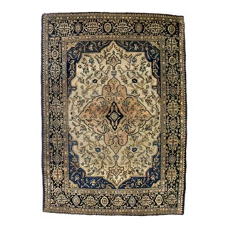 Antique Persian Farahan Sarouk Rug 3'5" X 4’10" For Sale