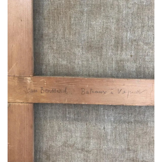 Jean Bernard, Bateau du Léman, Belle Époque et pont du Mont Blanc, Genève, Oil on Canvas For Sale - Image 9 of 10