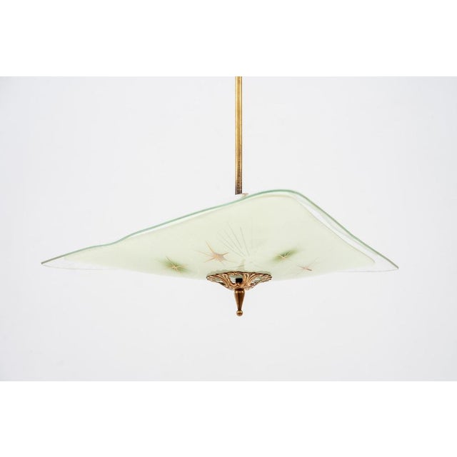 Chandelier in the style of pietro chiesa for fontana arte, made in italy, 1940s. Very rare and elegant 1940s/50s...