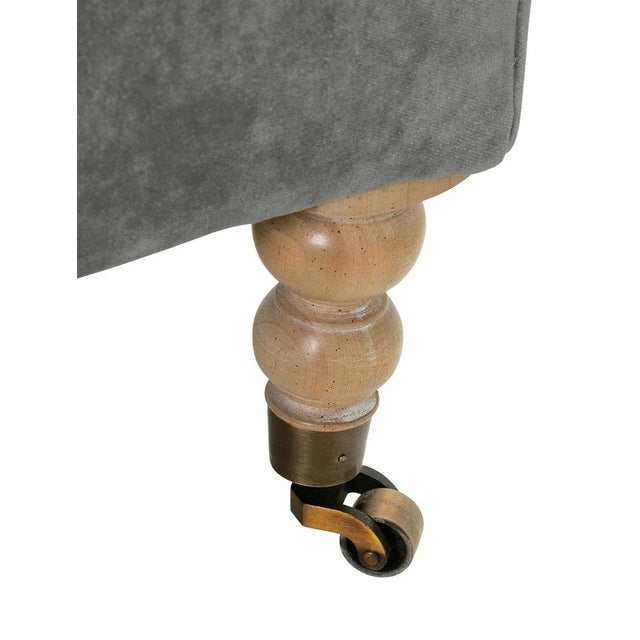 Greta Chair, Seal Velvet For Sale - Image 6 of 13