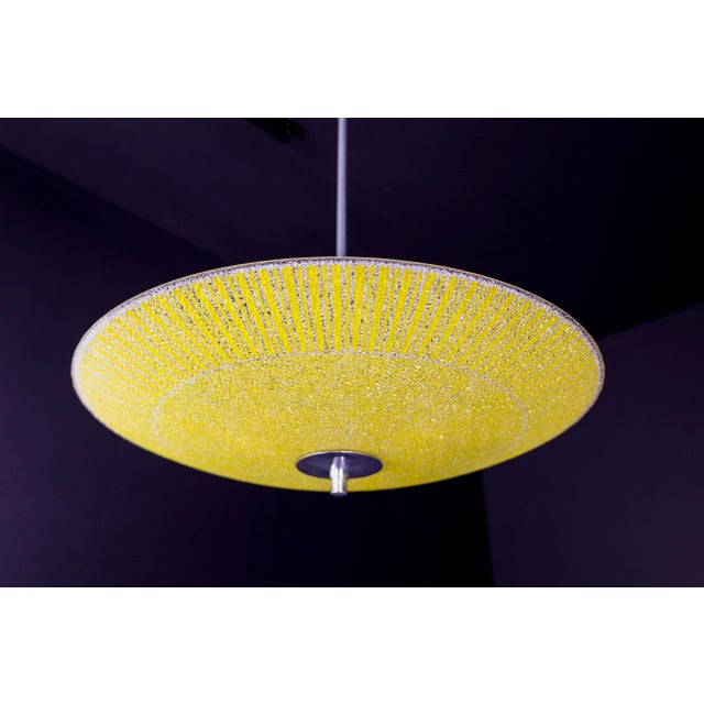 Mid-Century Glass Hanging Pendant Lamp, 1958 For Sale - Image 3 of 9