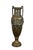 Traditional Mid 20th Century Neoclassical Empire Style Repousse Brass Roses Mantel Urn Amphora Vase For Sale - Image 3 of 12