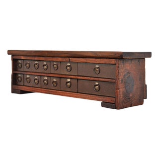 Vintage Haberdashery Tabletop Chest of Drawers in Oak and Pine, 1920s For Sale