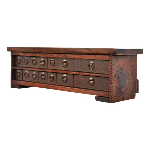 Vintage Haberdashery Tabletop Chest of Drawers in Oak and Pine, 1920s For Sale